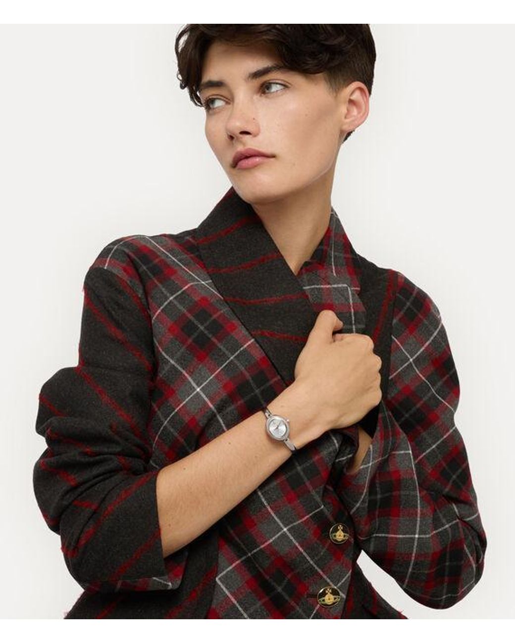 Vivienne Westwood White Audley Watch Stainless Steel