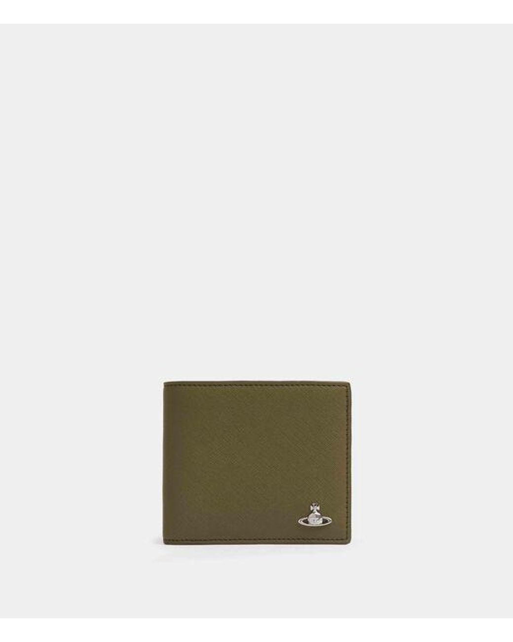 Vivienne Westwood Green Billfold Wallet Faux Leather for men