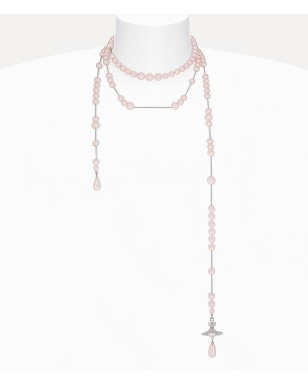 Vivienne Westwood White Broken Pearl Necklace