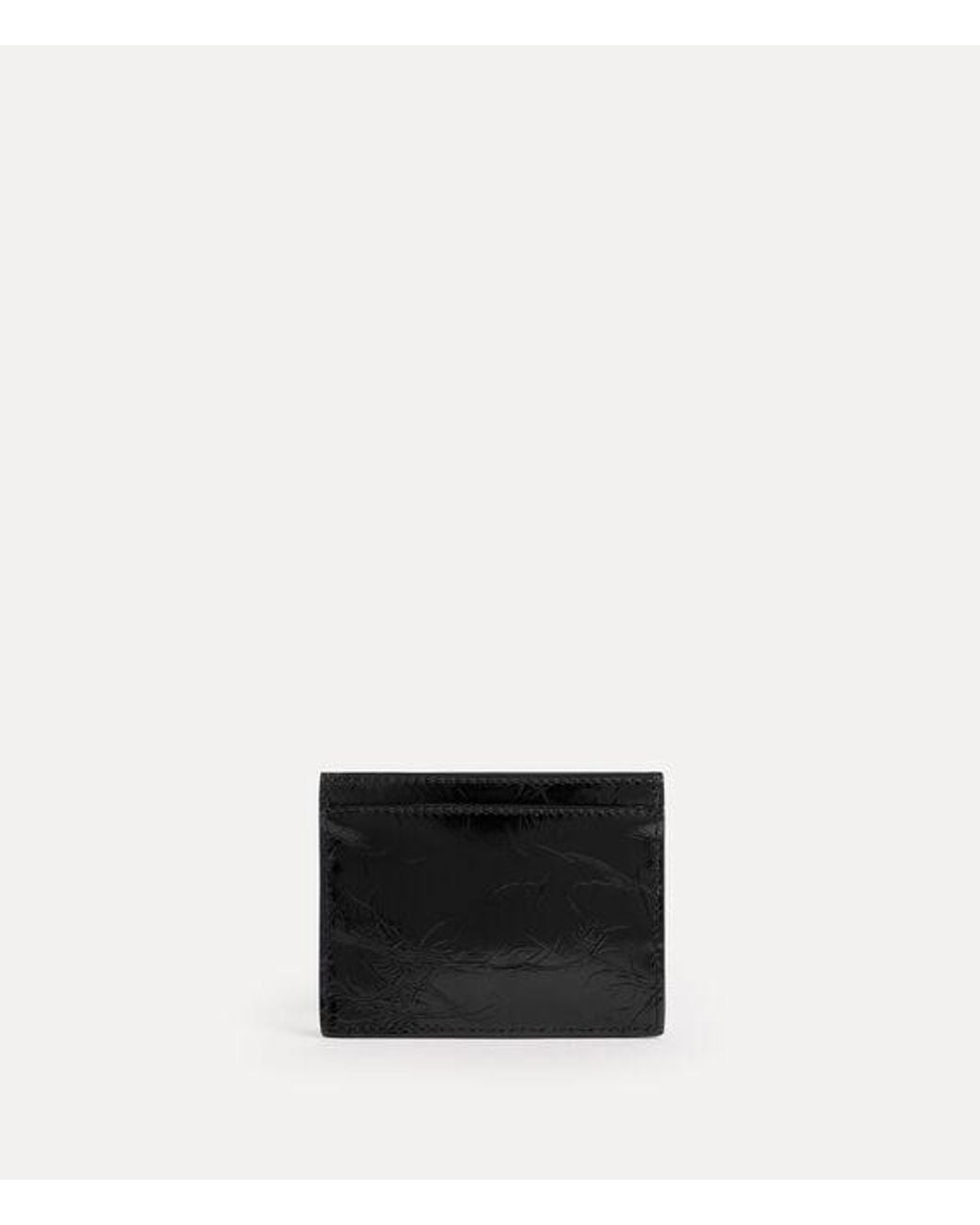 Vivienne Westwood Black Flat Card Holder Naplak Leather