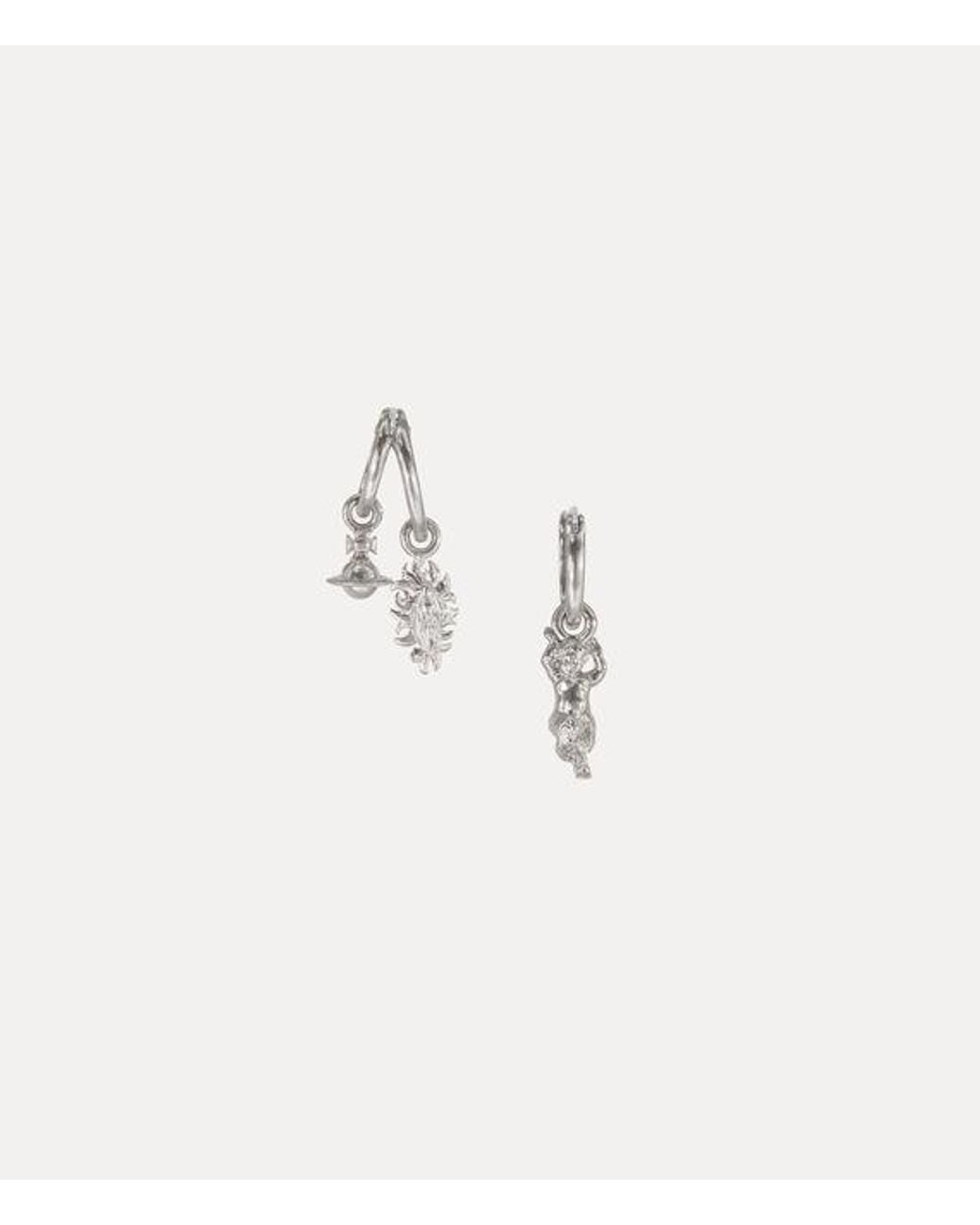 Vivienne Westwood Natural Mini Charms Hoop Earrings