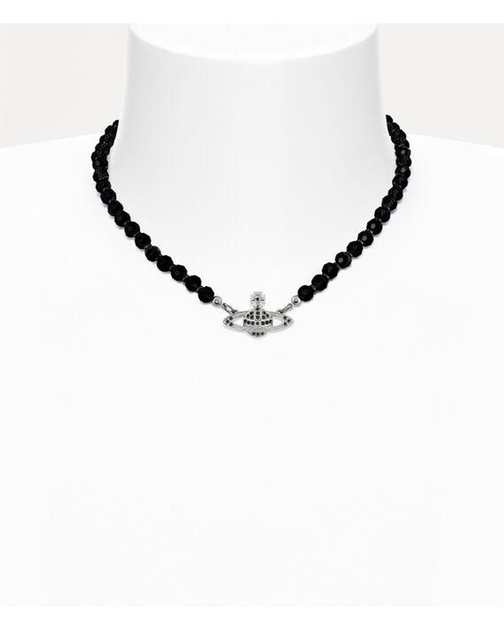 Vivienne Westwood Metallic Messaline Choker Agate Gemstone