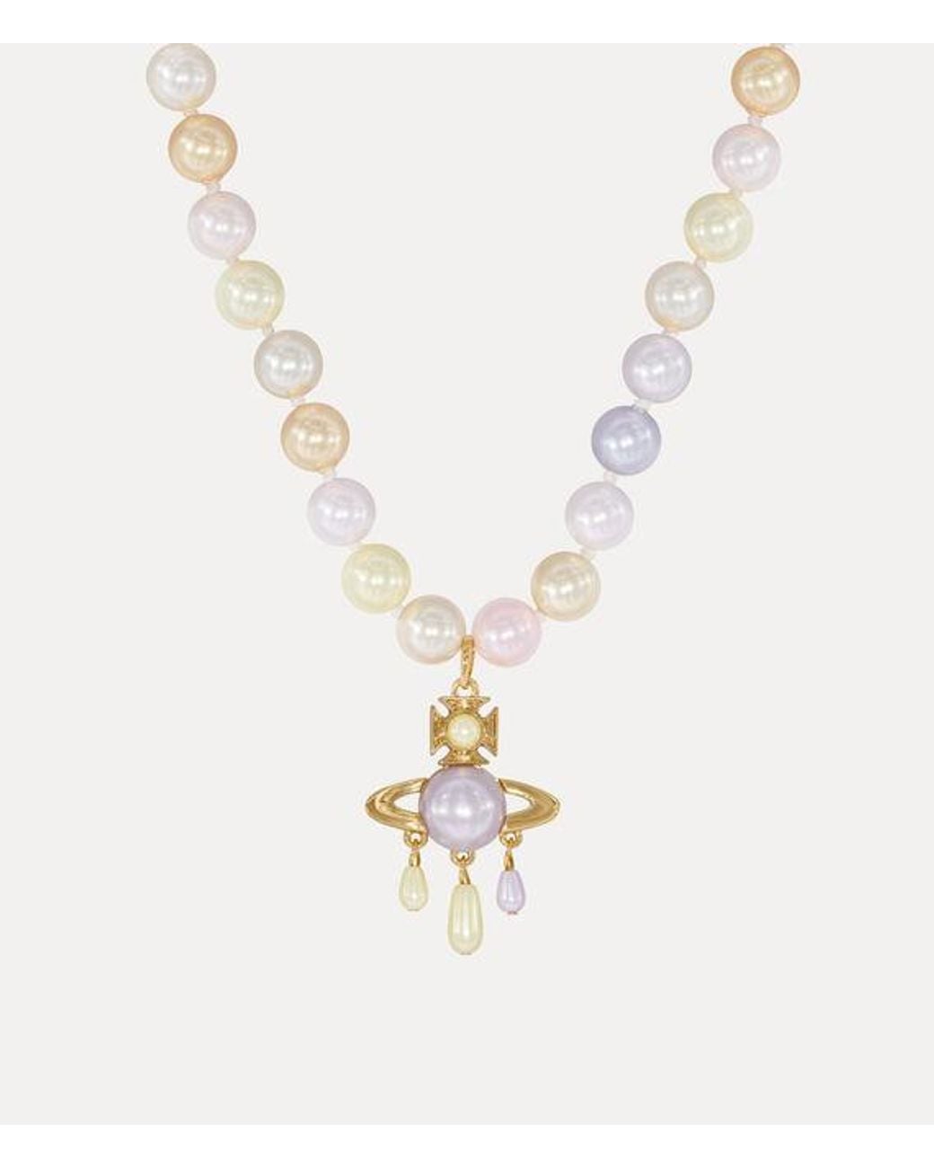 Vivienne Westwood White Lilah Pearl Necklace
