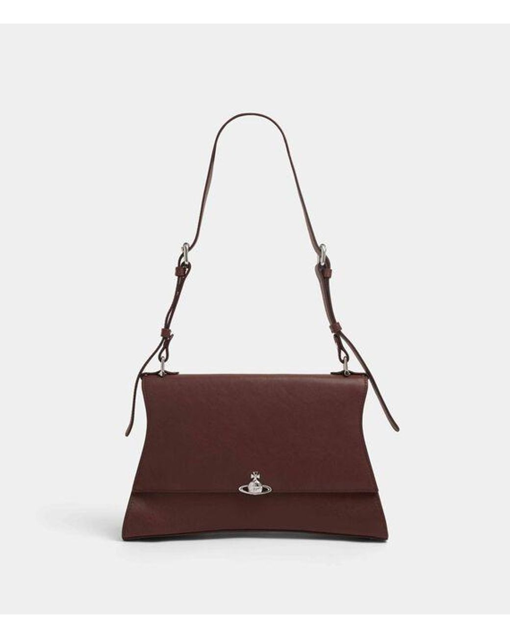 Vivienne Westwood Brown Bianca Medium Shoulder Bag Supple Leather