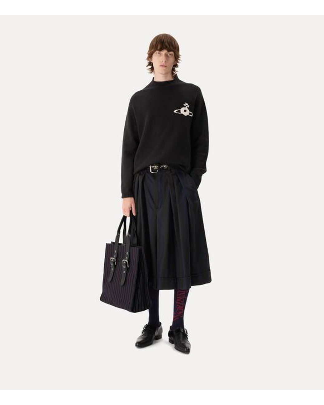 Vivienne Westwood Black Fisherman Jumper Wool for men