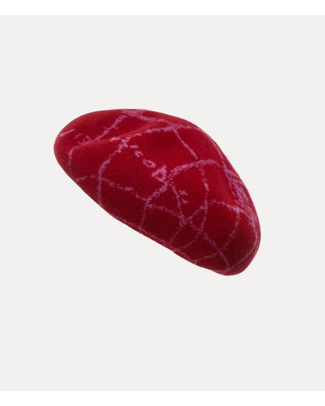 Vivienne Westwood Red Orb Argyle Beret Jacqu. Flock Print