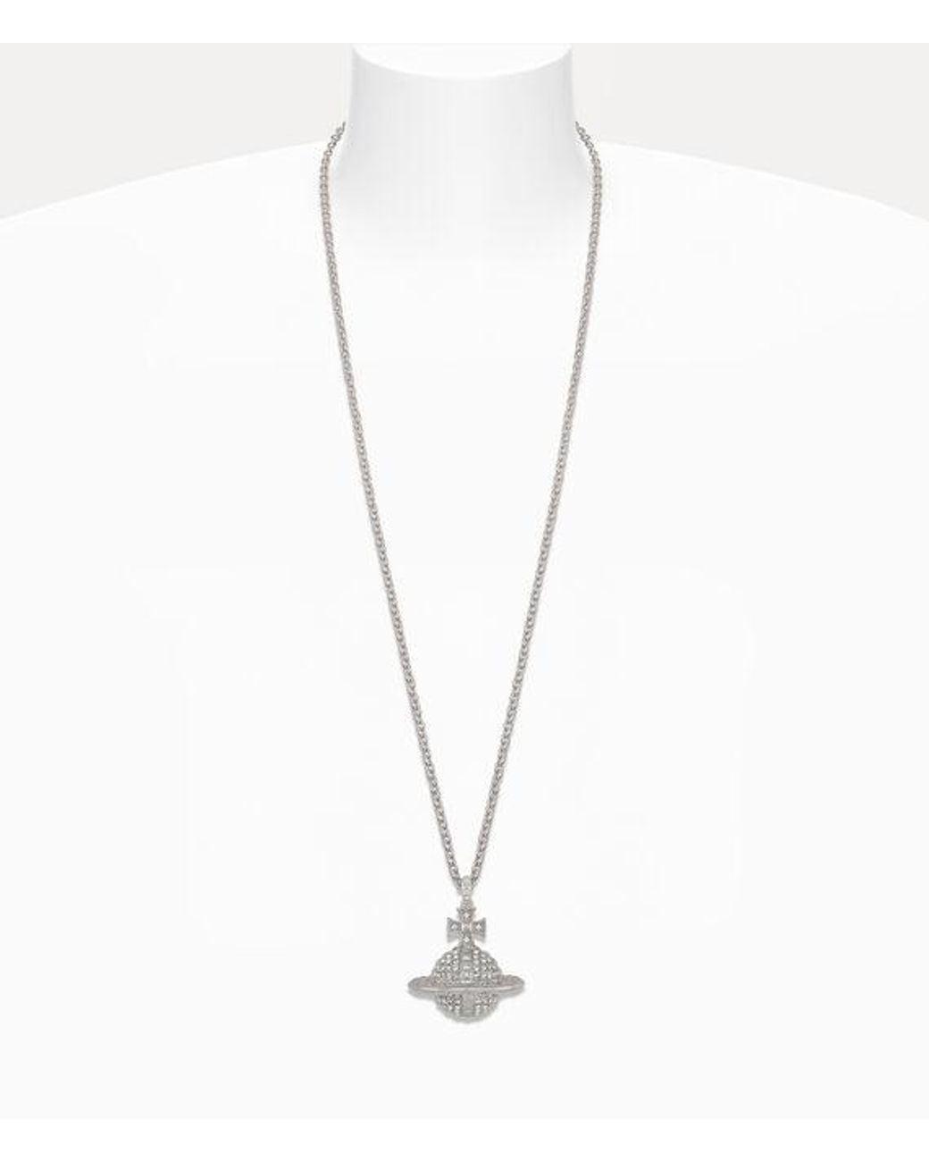 Vivienne Westwood White Mayfair Large Orb Pendant Brass