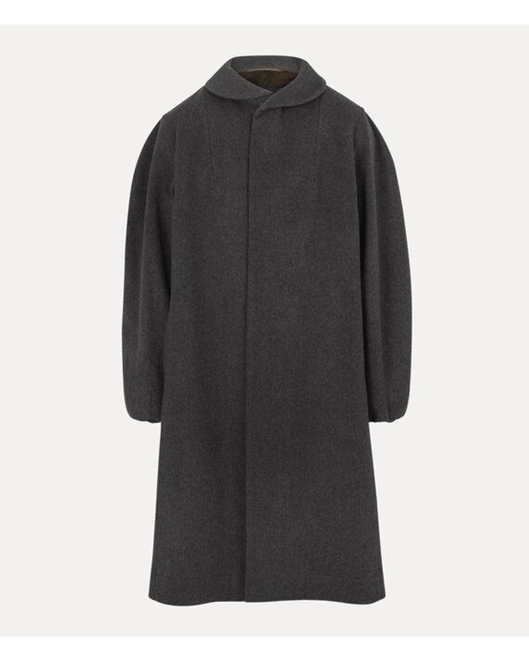 Vivienne Westwood Black Menzel Coat Melton for men