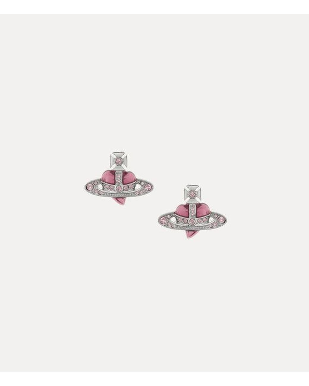 Vivienne Westwood Multicolor New Diamante Heart Earrings