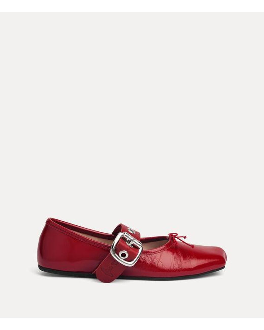 Vivienne Westwood Red Alice Ballerina Naplak Leather