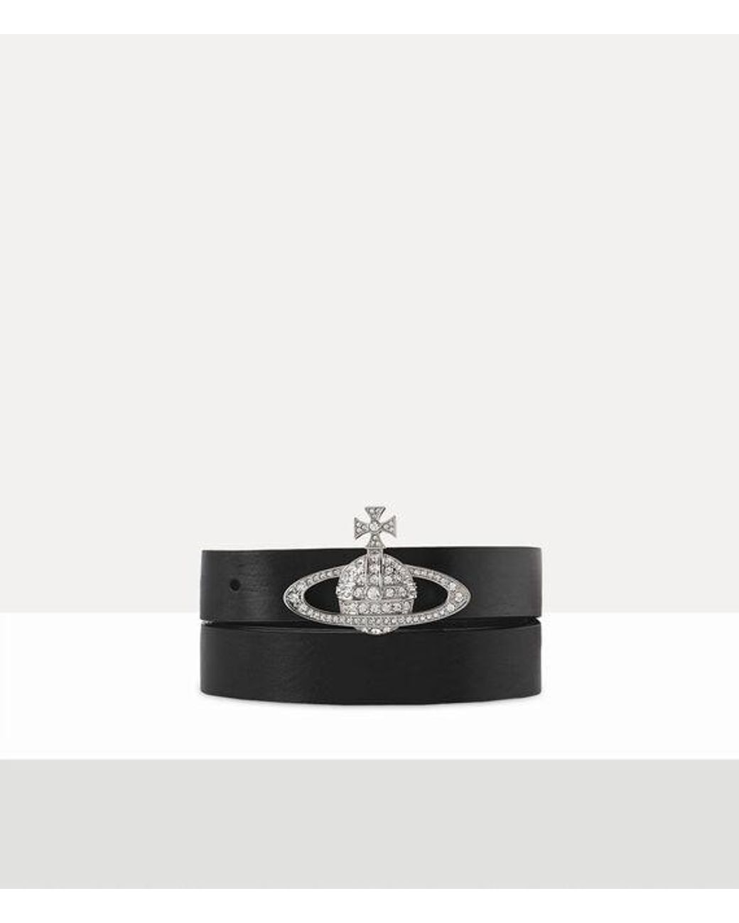 Vivienne Westwood White Small Bas Relief Belt Brass