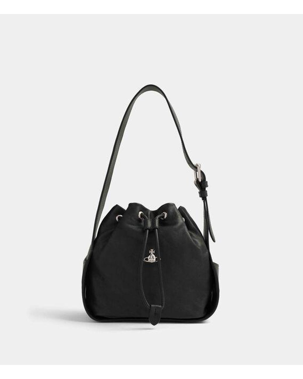 Vivienne Westwood Black Stacey Bucket Bag Supple Leather