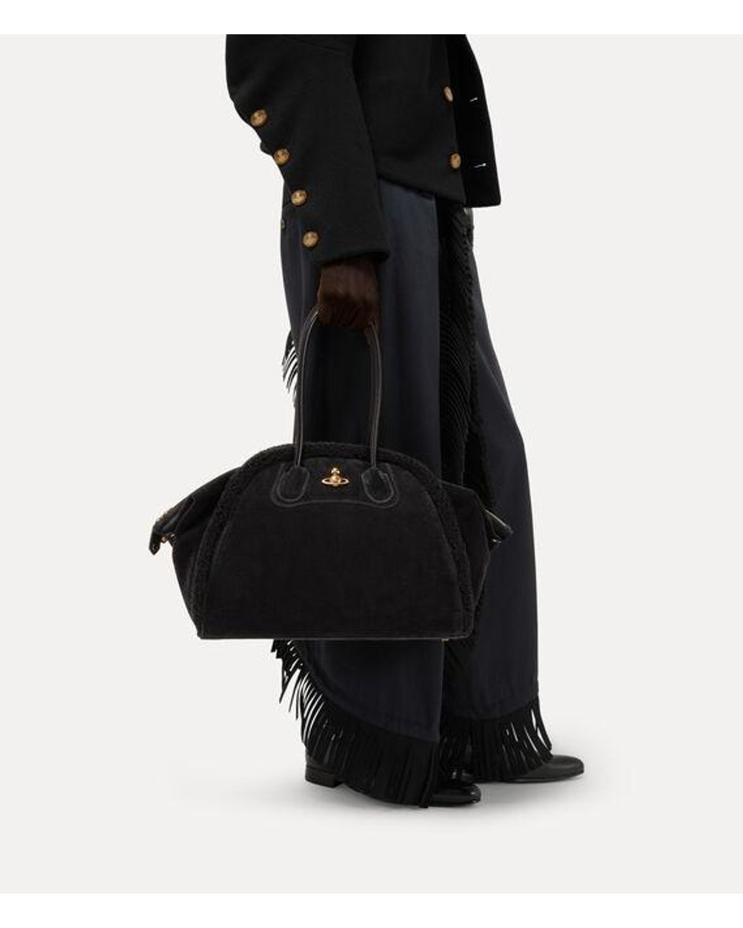 Vivienne Westwood Black Shirley Holdall Shearling/Suede