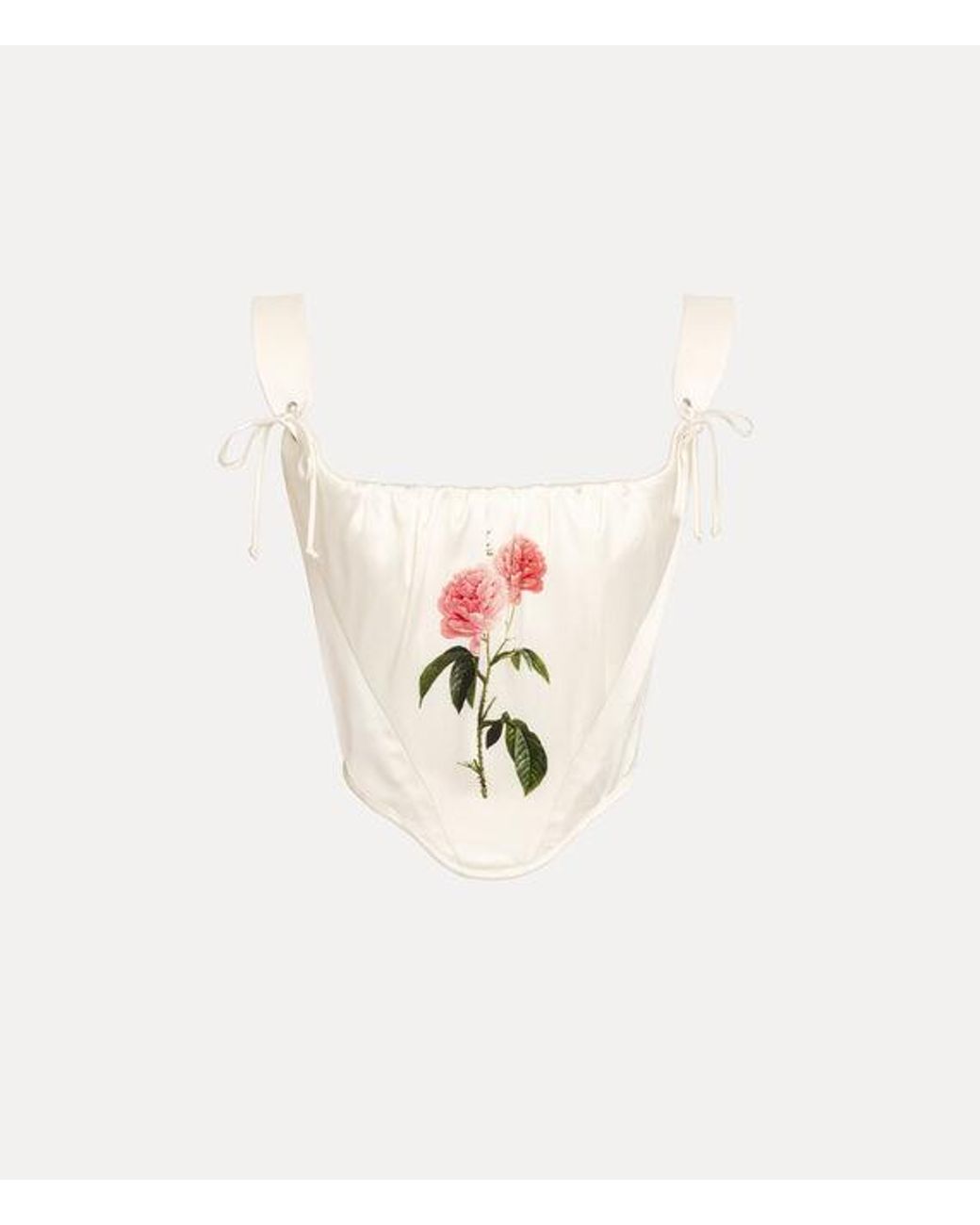Vivienne Westwood White Kitten Corset Satin W/Rose