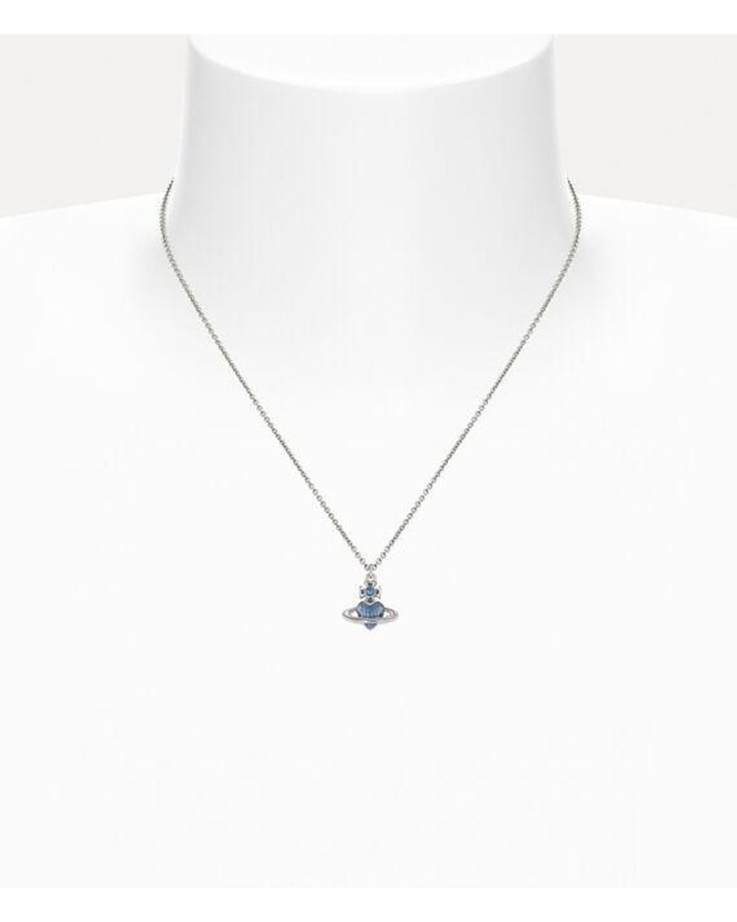 Vivienne Westwood White Fabianna Bas Relief Pendant Necklace