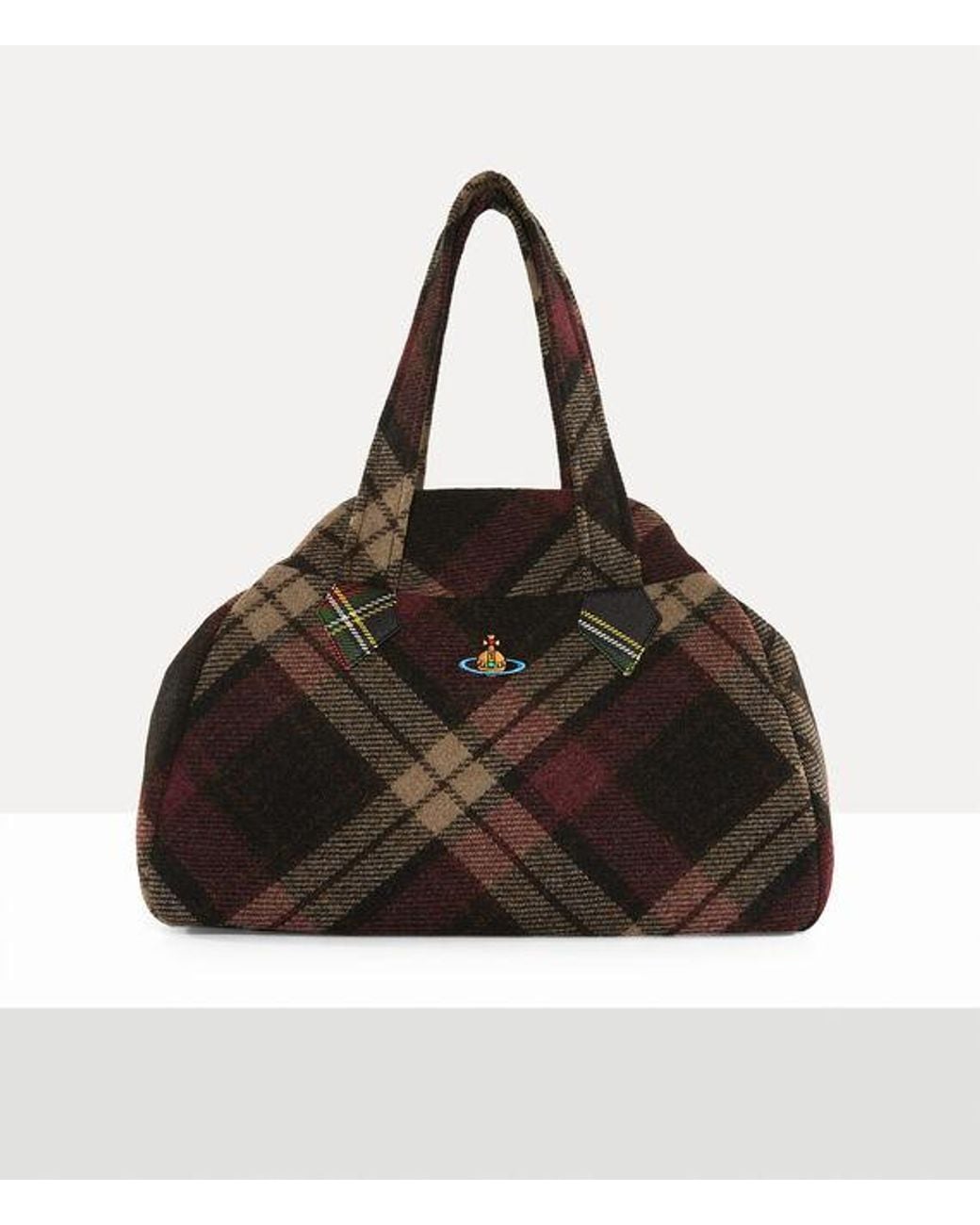 Vivienne Westwood Yasmine Large Archive Handbag Harris Tweed Check