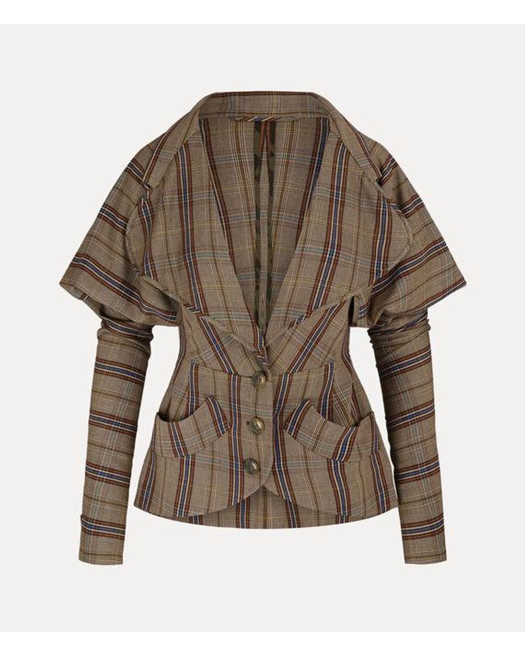 Vivienne Westwood Brown Appetizer Jacket Dandy Hunt Check