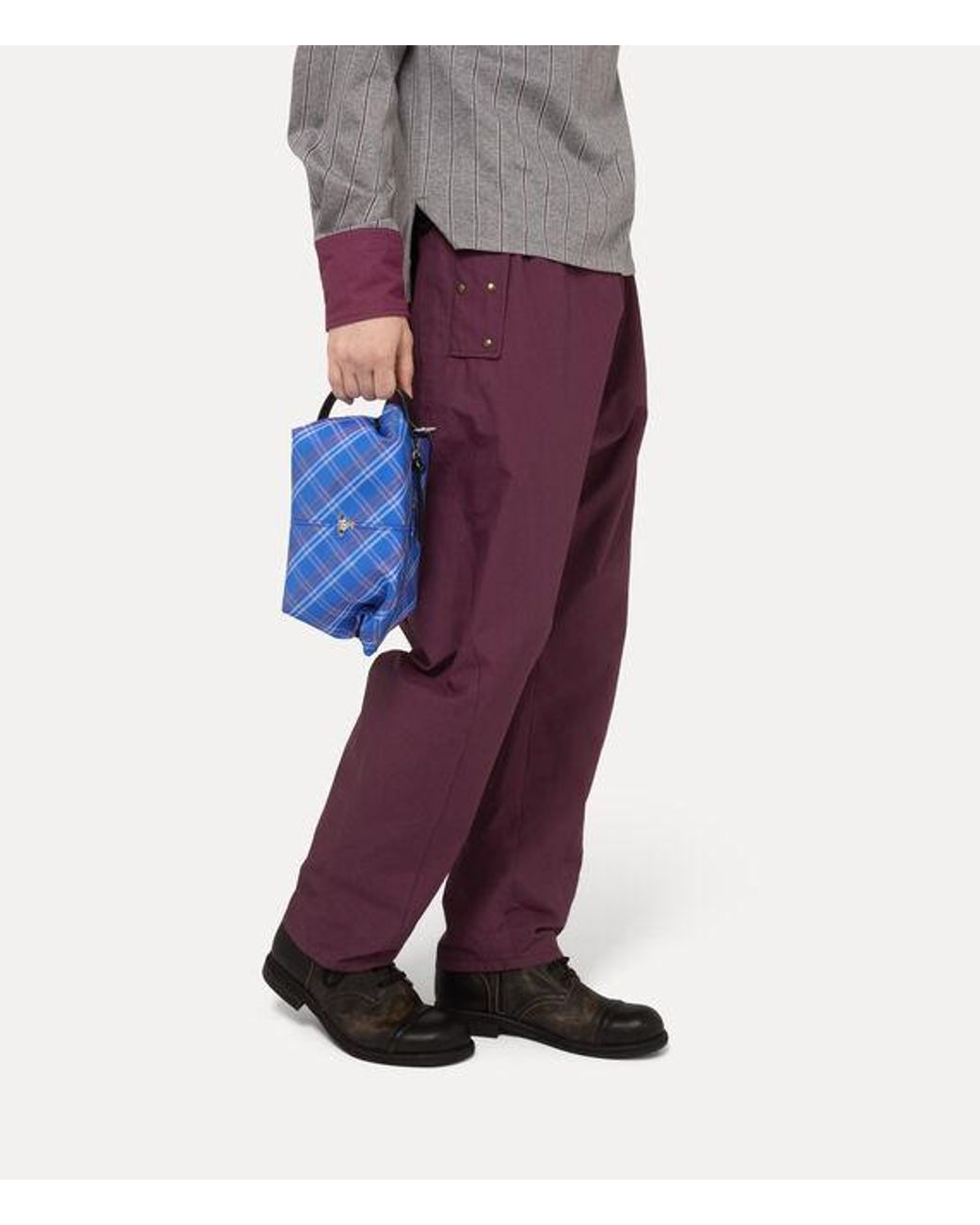 Vivienne Westwood Blue Wash Bag Stuart Check
