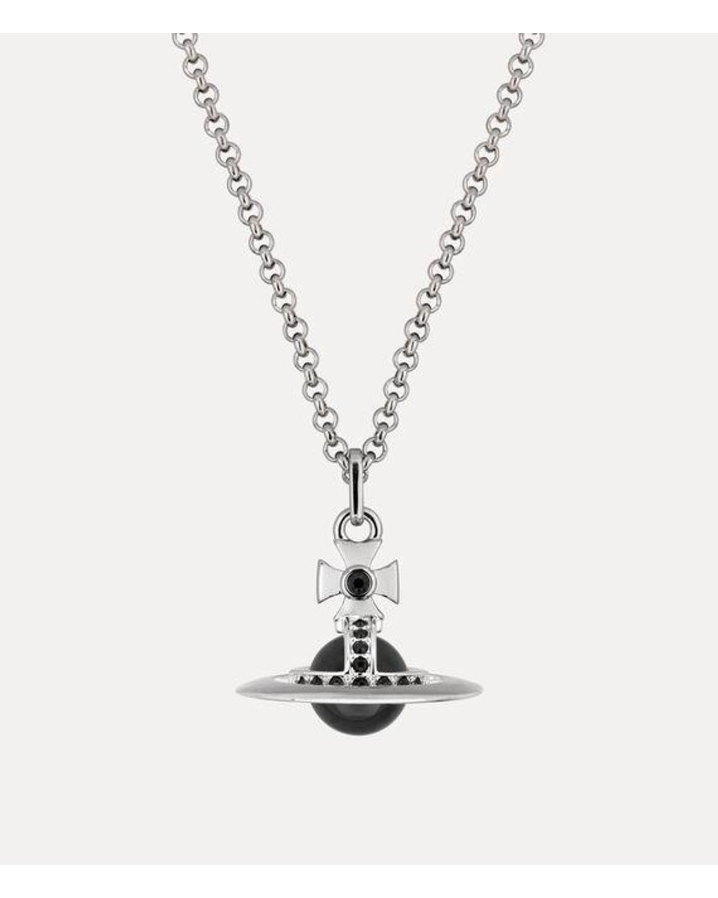 Vivienne Westwood White New Tiny Orb Pendant Necklace