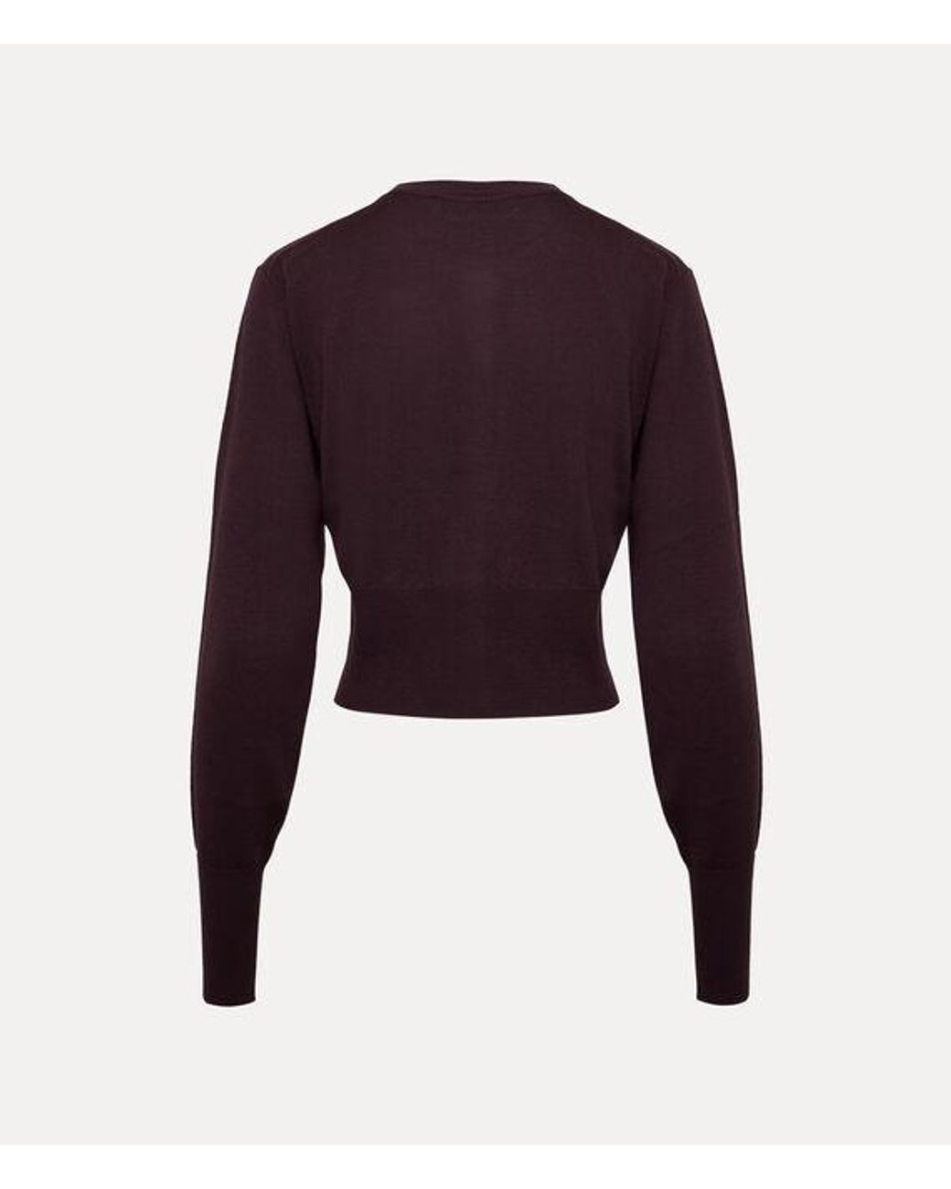 Vivienne Westwood Purple Bea Cropped Cardigan Wool
