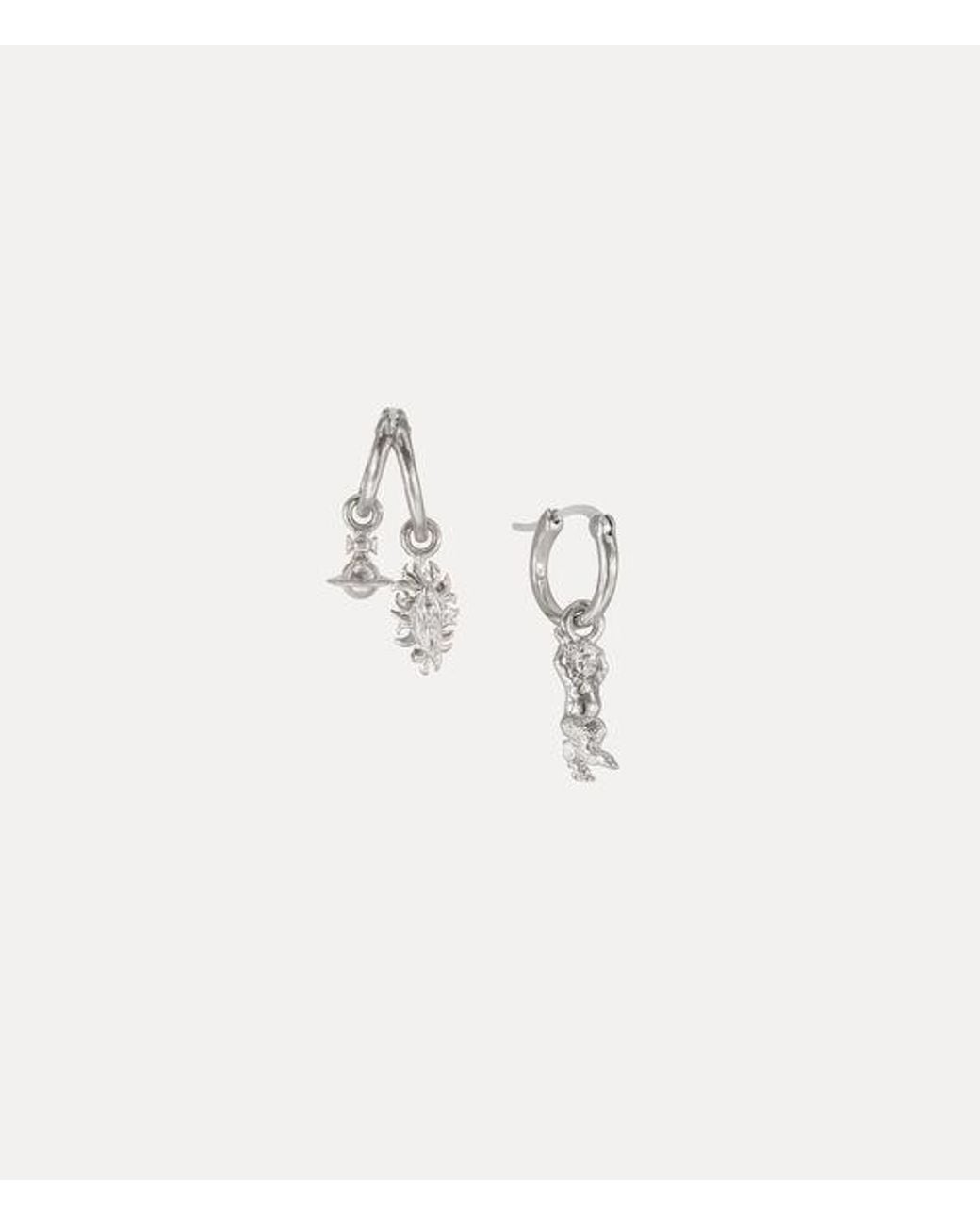 Vivienne Westwood Natural Mini Charms Hoop Earrings
