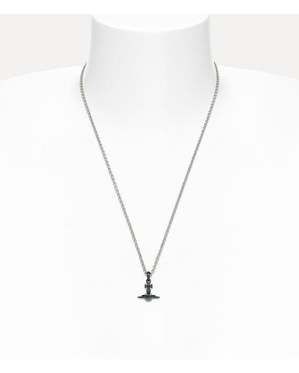 Vivienne Westwood White New Petite Orb Pendant Necklace for men
