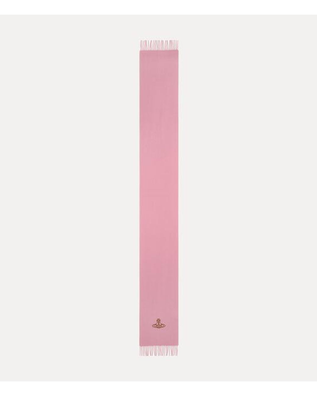 Vivienne Westwood Pink Embroidered Orb Long Scarf Embroidered Orb Long