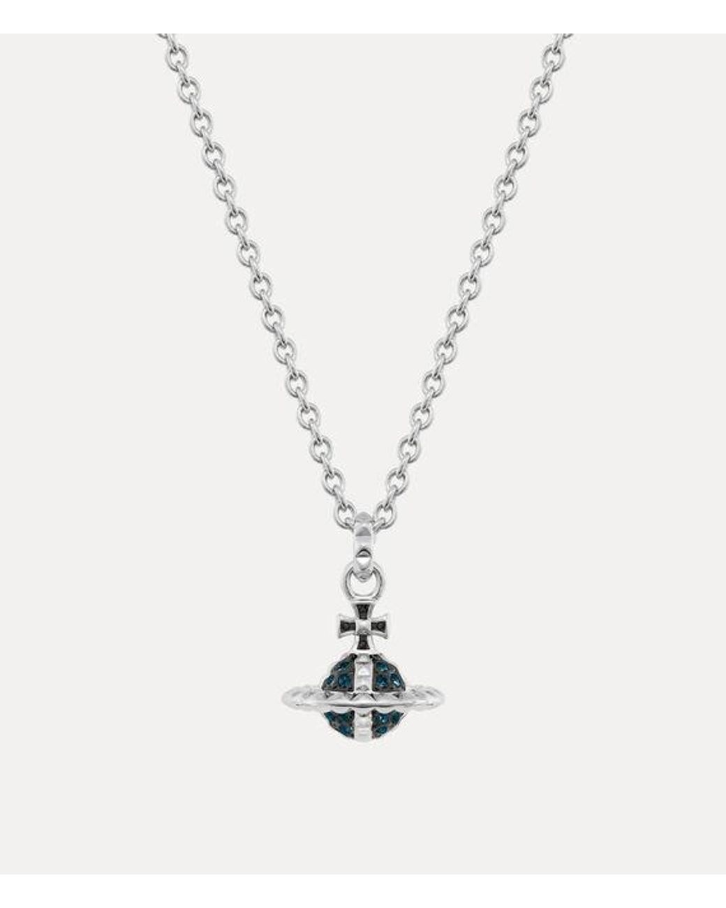Vivienne Westwood White Mayfair Small Orb Pendant Necklace for men