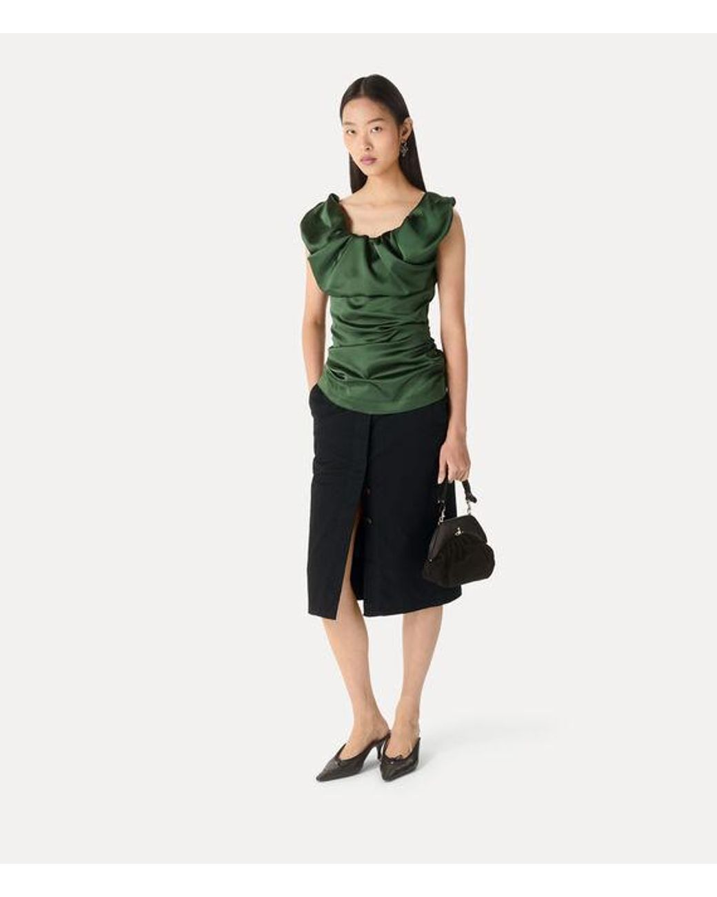 Vivienne Westwood Green Ginnie Draped Top