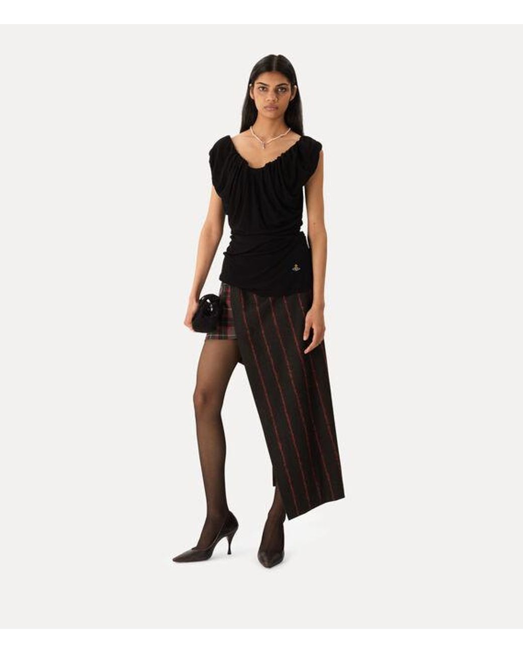 Vivienne Westwood Black Ginnie Jersey Top Rib Jersey