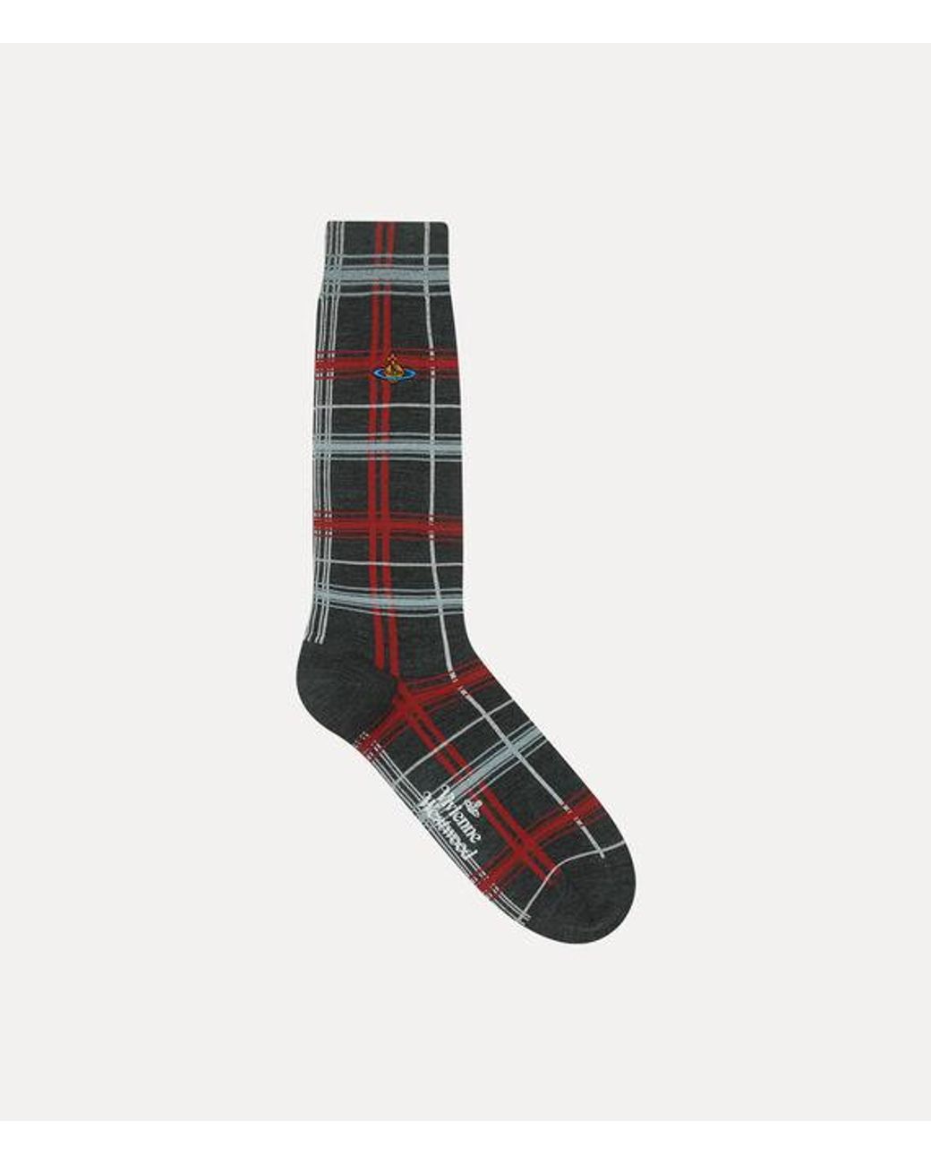Vivienne Westwood White Multicheck Sock Multicheck
