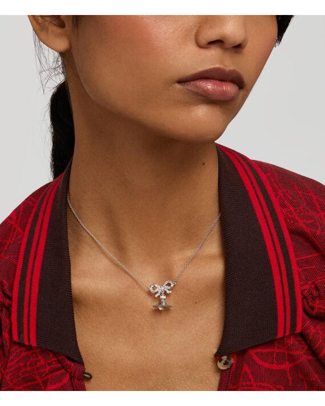 Vivienne Westwood White Octavie Choker Cuic Zirconia Gemstone