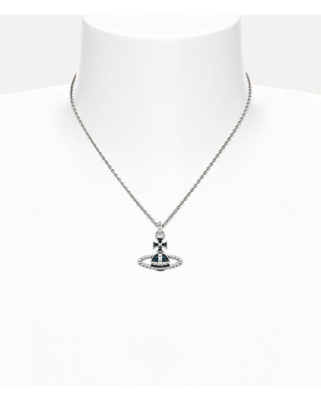 Vivienne Westwood White Mayfair Bas Relief Pendant Necklace for men