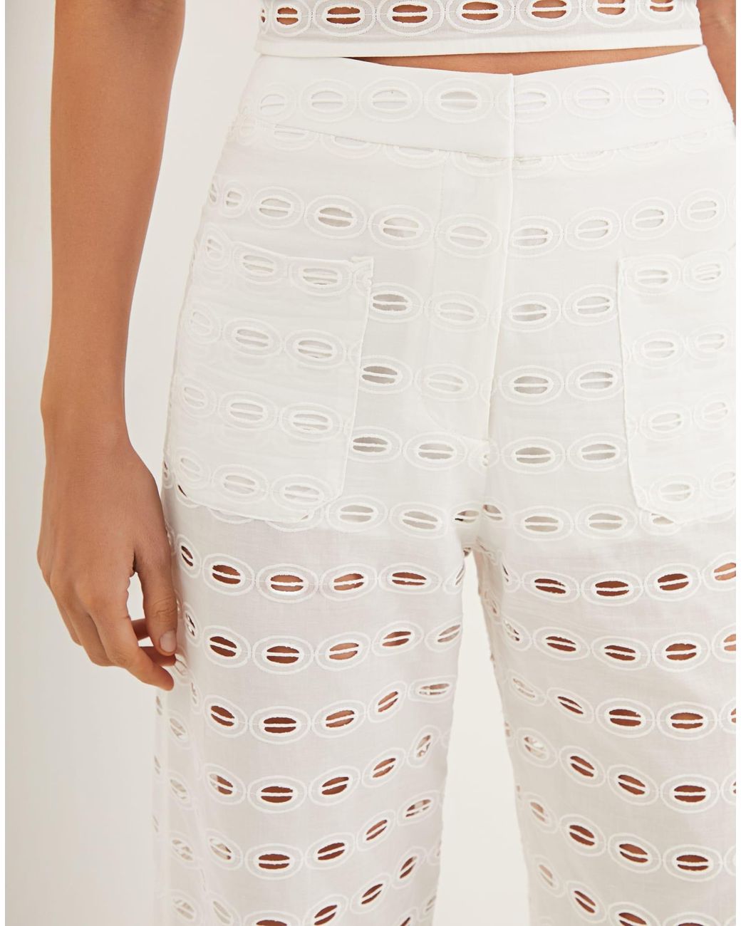 ViX White Eyelet Raya Pants (exchange Only)