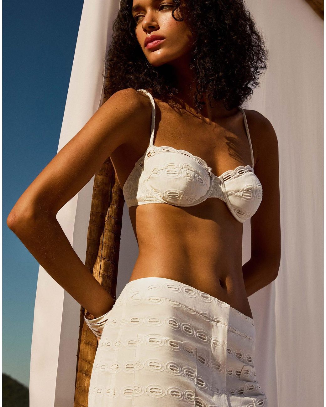ViX White Eyelet Raya Pants (exchange Only)