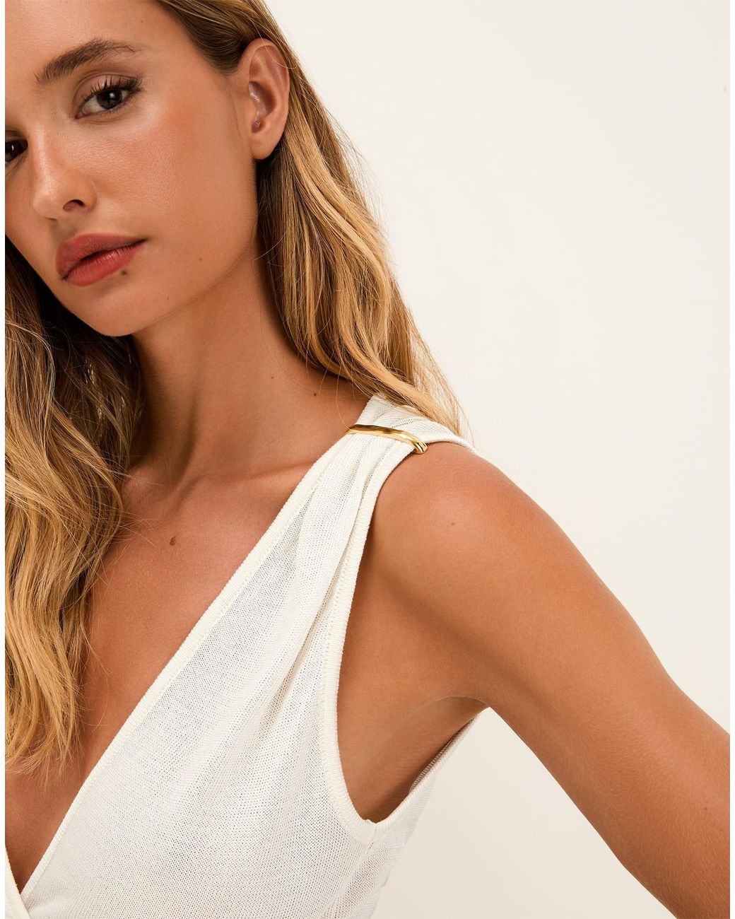 ViX White Knit Dora Blouse (exchange Only)