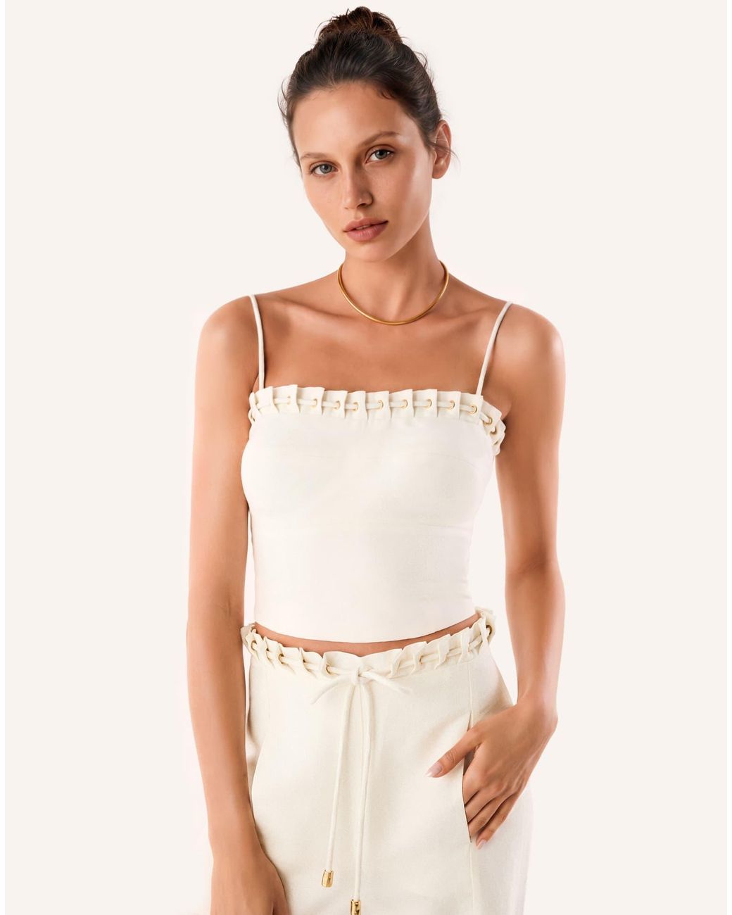 ViX White Alberta Top