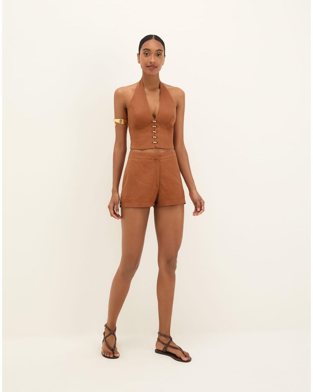 ViX Brown Noe Halter Top (final Sale)