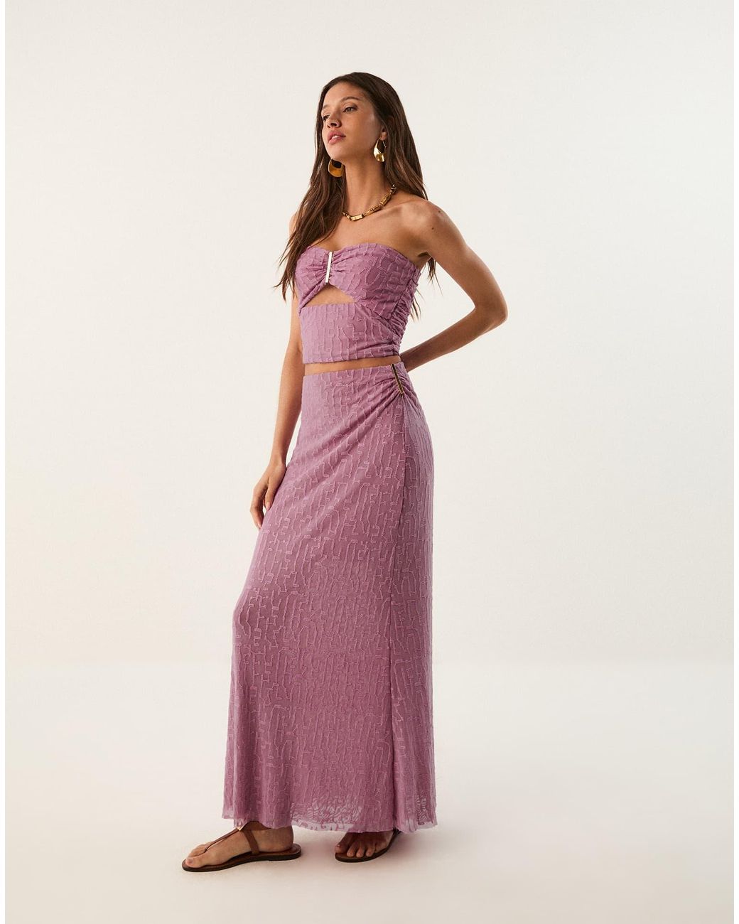 ViX Purple Ray Strapless Top