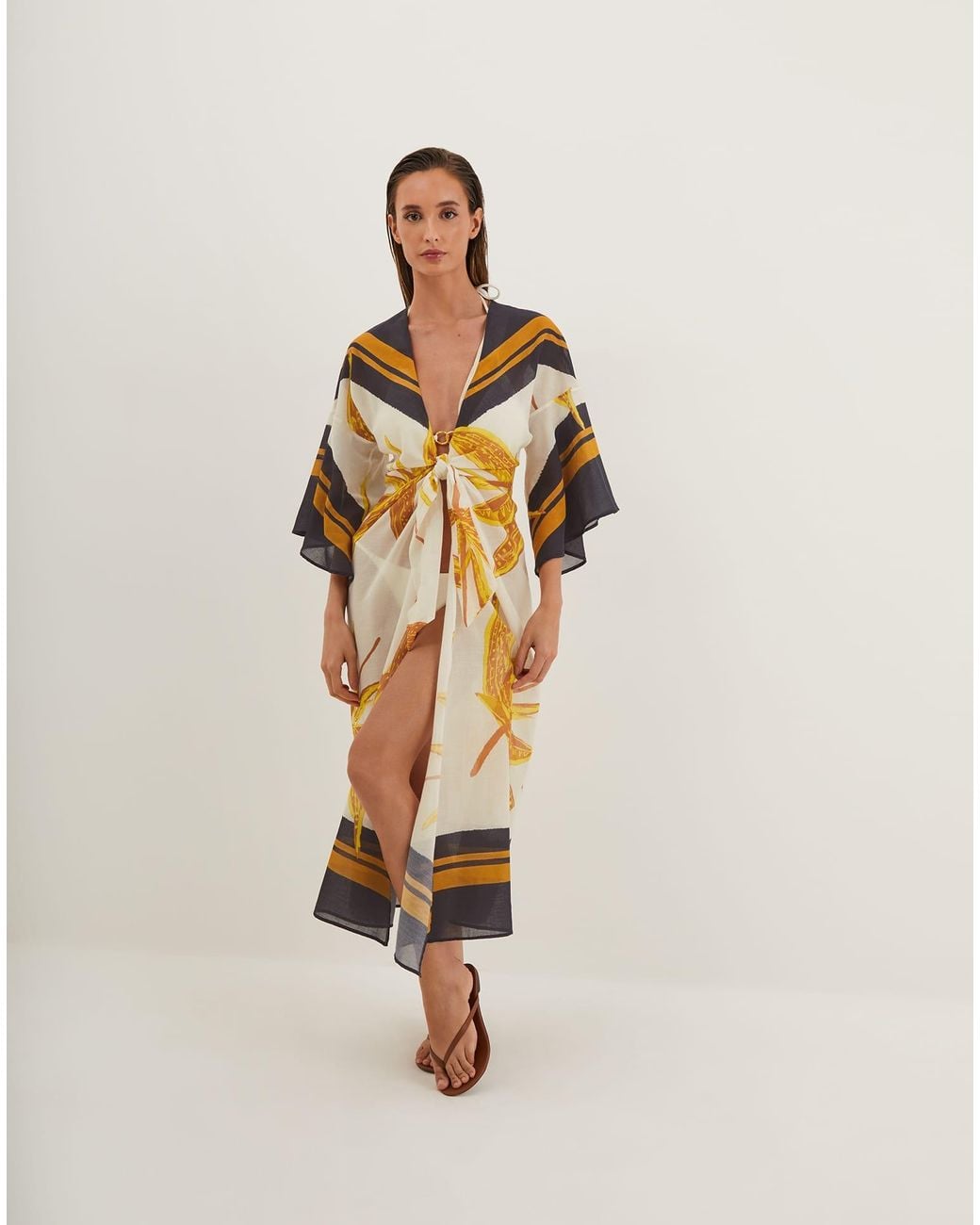 ViX Natural Perola Long Caftan (exchange Only)