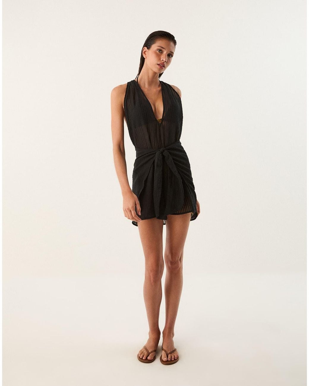 ViX Black Ida Short Cover Up