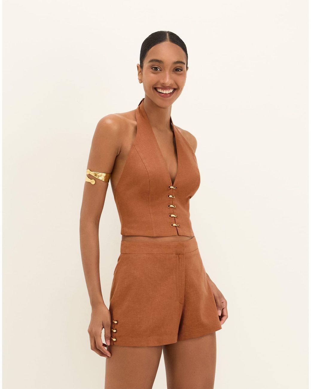 ViX Brown Noe Halter Top (final Sale)