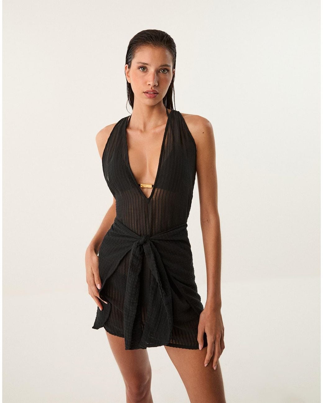 ViX Black Ida Short Cover Up