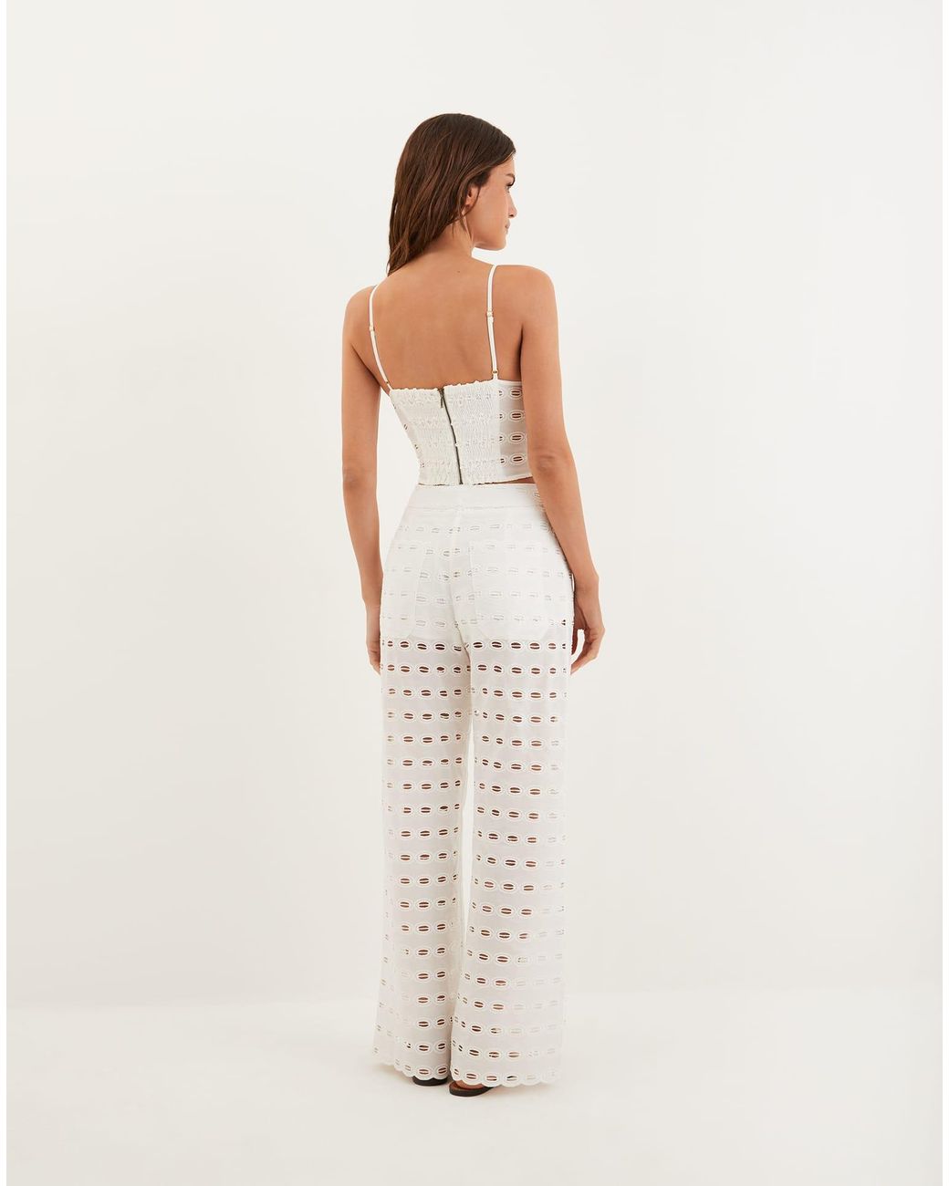 ViX White Eyelet Raya Pants (exchange Only)