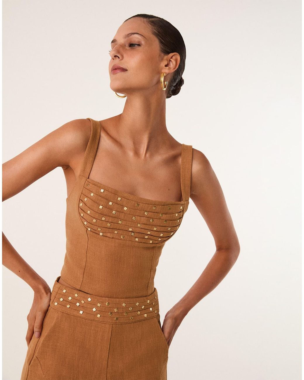 ViX Brown Cleo Top