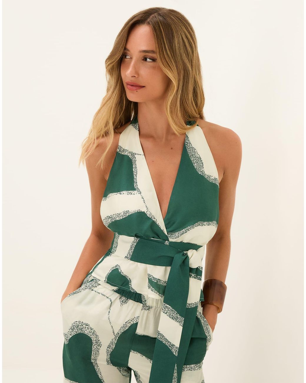 ViX Green Lea Flared Pants (exchange Only)