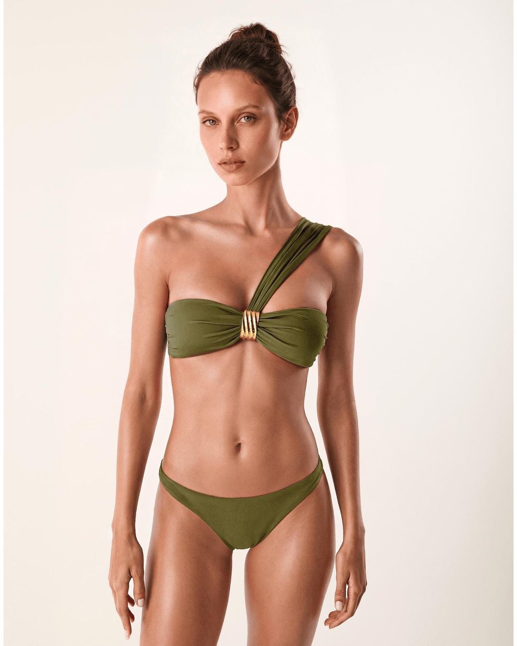 ViX Green Marion One Shoulder Top