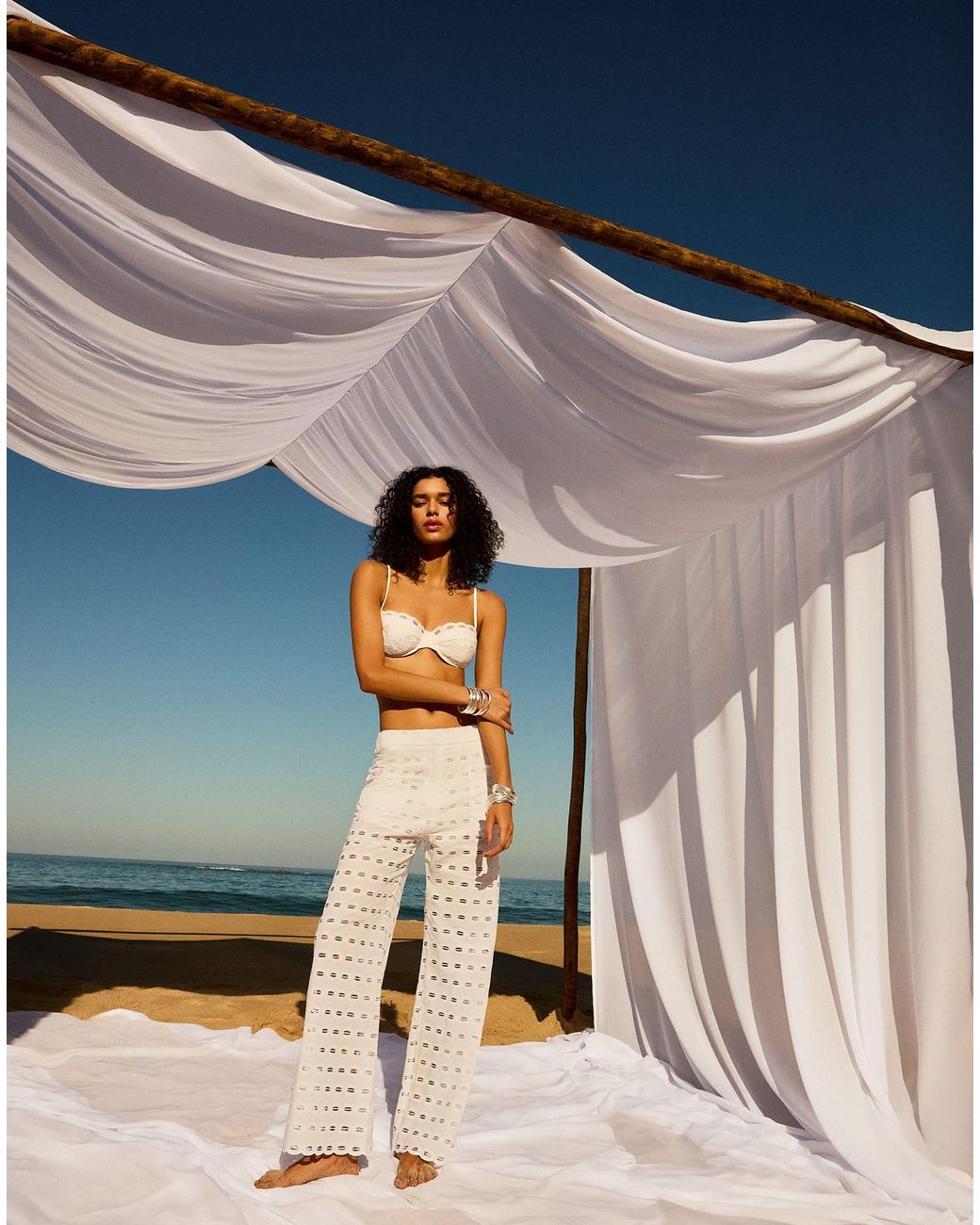 ViX White Eyelet Raya Pants (exchange Only)
