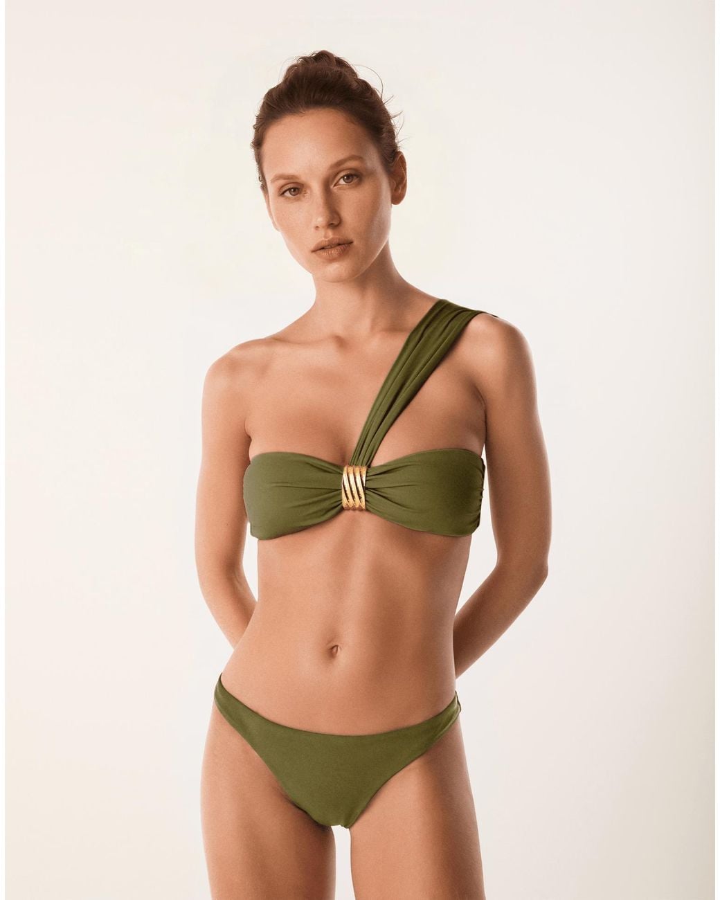ViX Green Marion One Shoulder Top