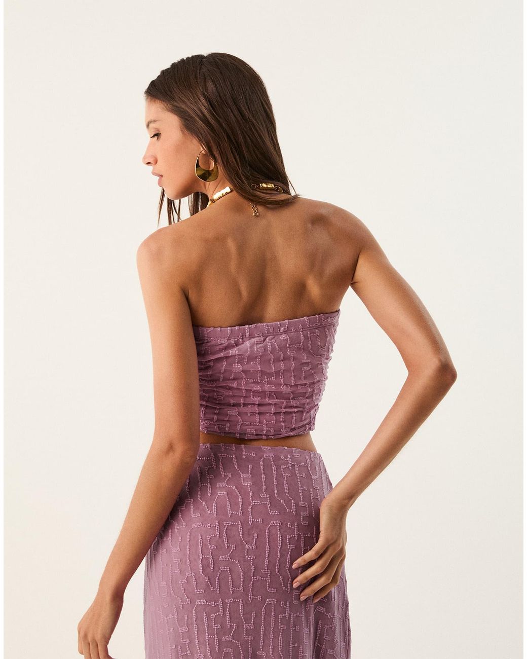 ViX Purple Ray Strapless Top